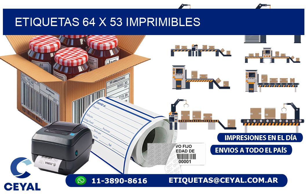 ETIQUETAS 64 x 53 IMPRIMIBLES