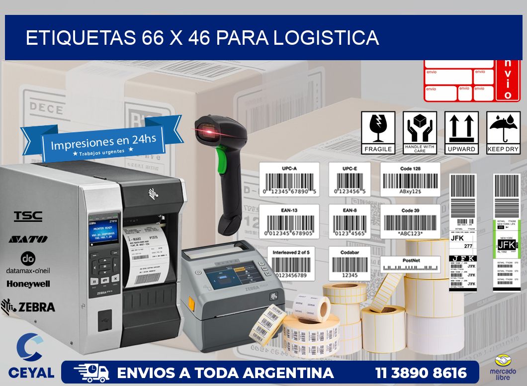 ETIQUETAS 66 x 46 PARA LOGISTICA