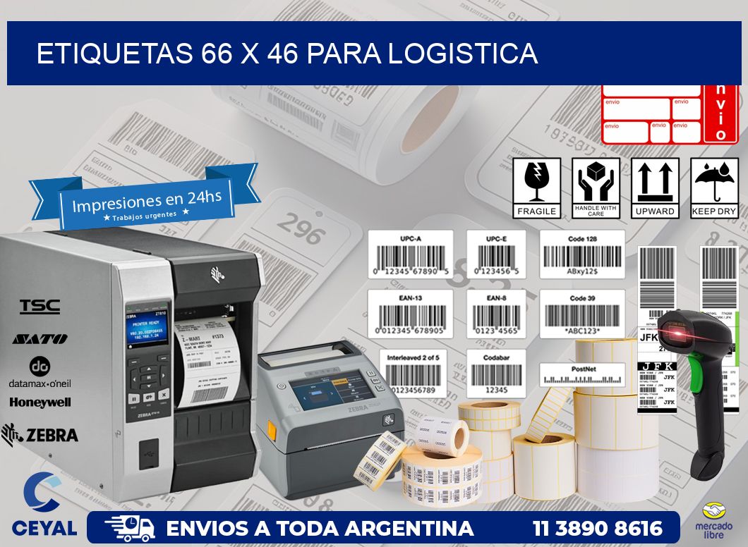 ETIQUETAS 66 x 46 PARA LOGISTICA