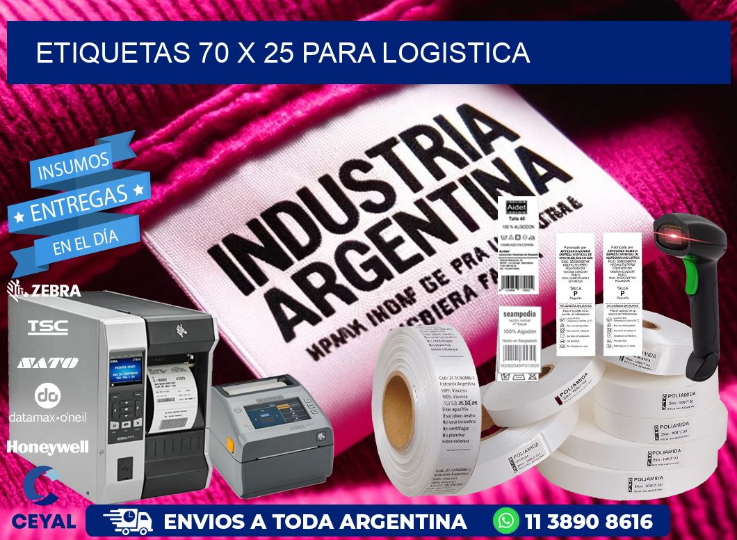 ETIQUETAS 70 x 25 PARA LOGISTICA