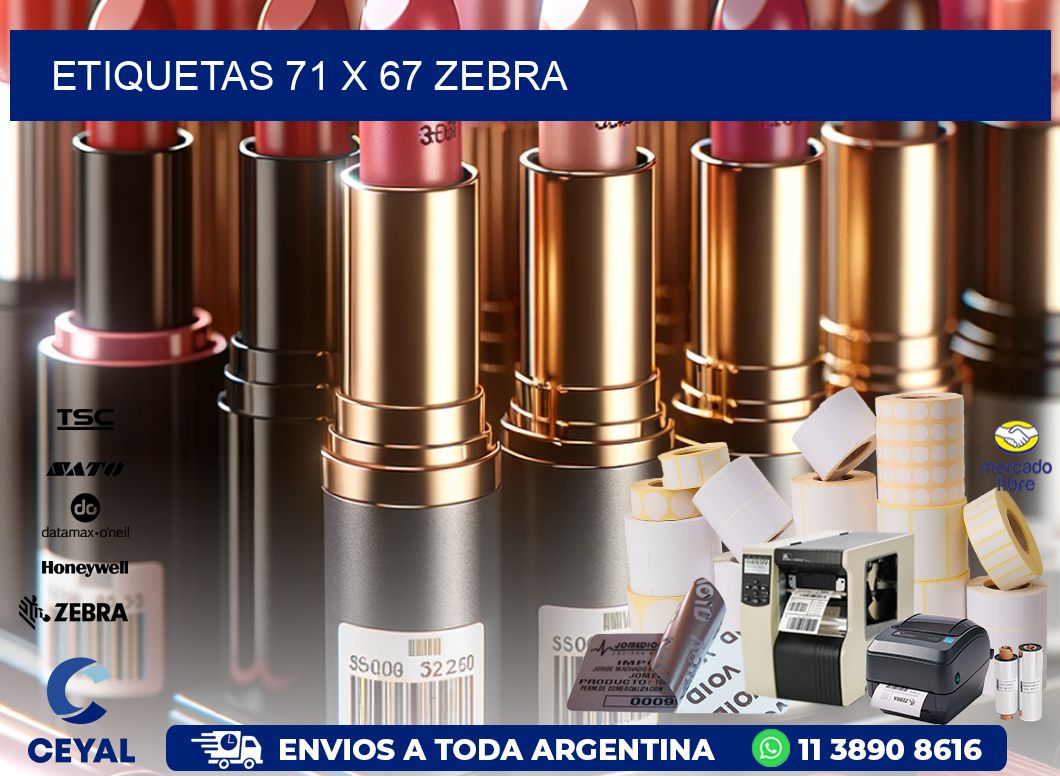 ETIQUETAS 71 x 67 ZEBRA