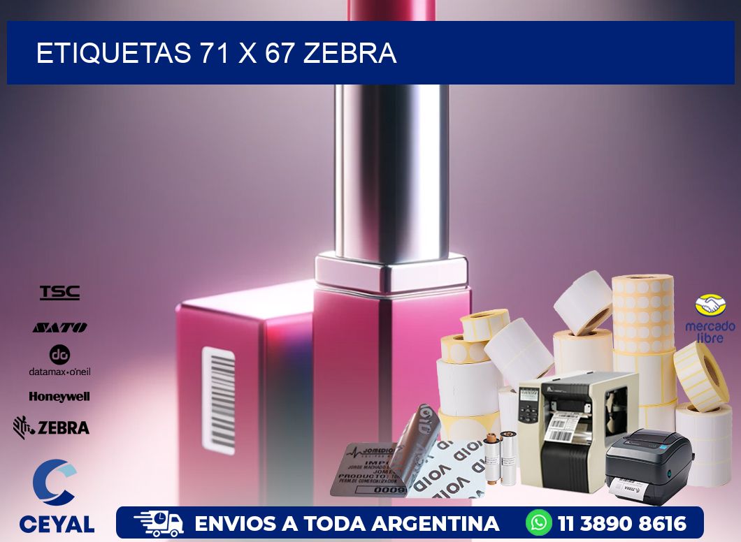 ETIQUETAS 71 x 67 ZEBRA