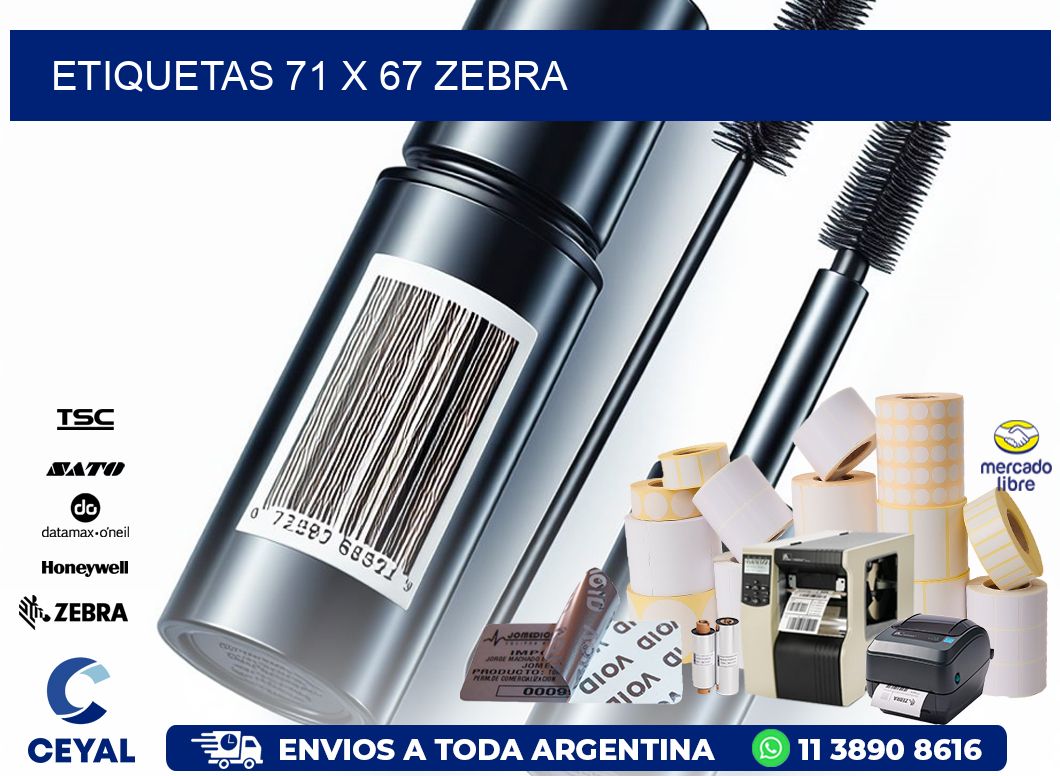 ETIQUETAS 71 x 67 ZEBRA