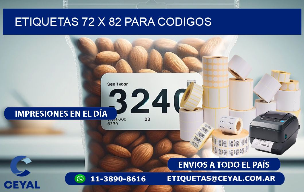 ETIQUETAS 72 x 82 PARA CODIGOS