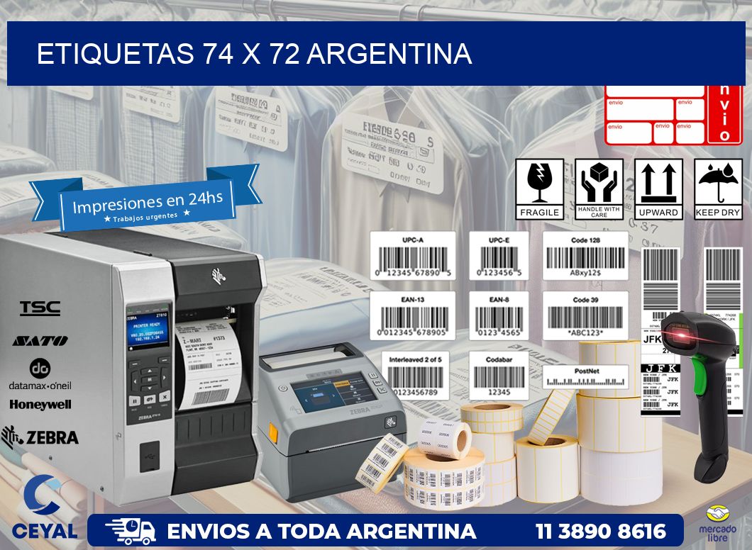 ETIQUETAS 74 x 72 ARGENTINA