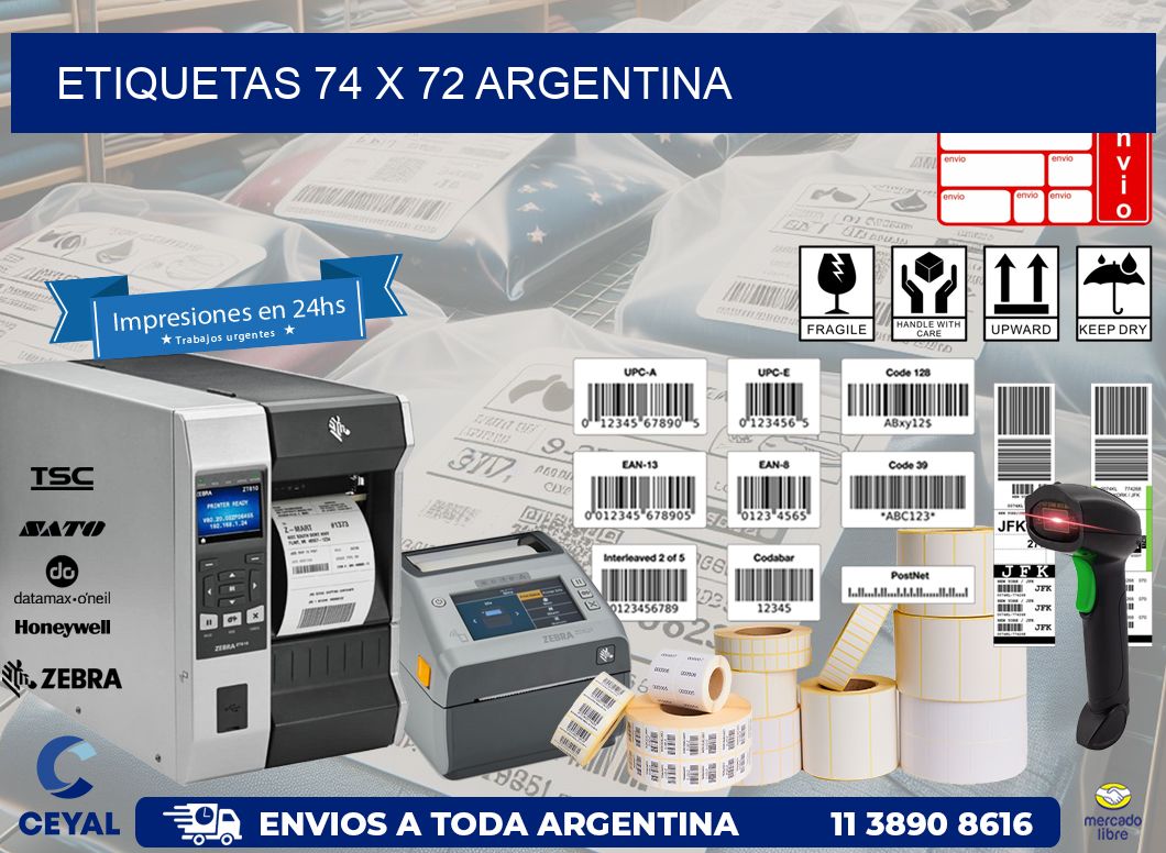 ETIQUETAS 74 x 72 ARGENTINA