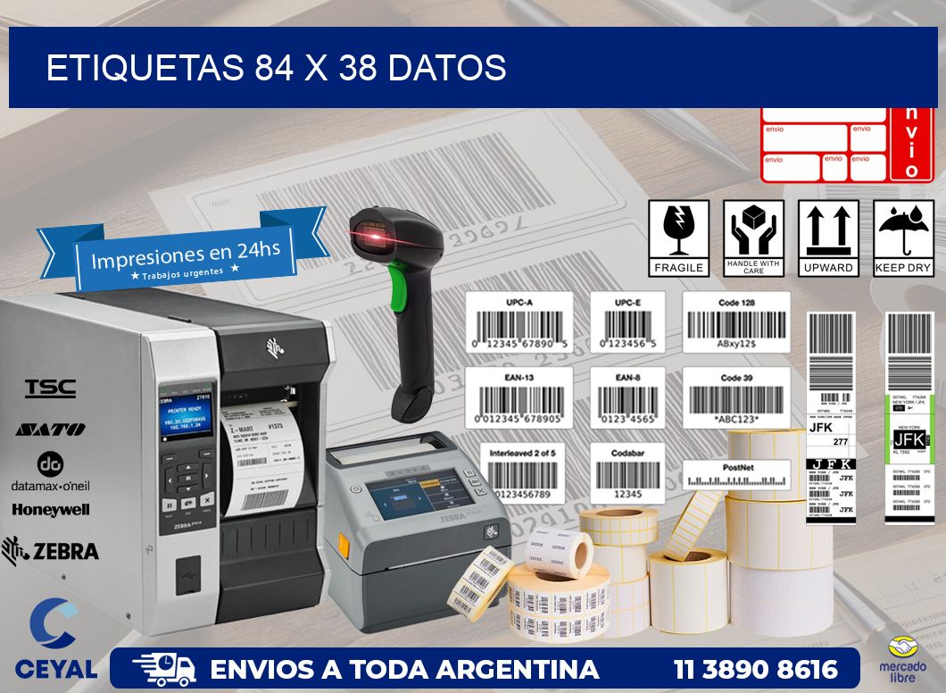 ETIQUETAS 84 x 38 DATOS