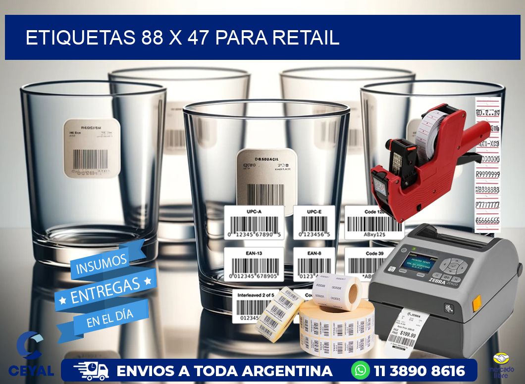 ETIQUETAS 88 x 47 PARA RETAIL