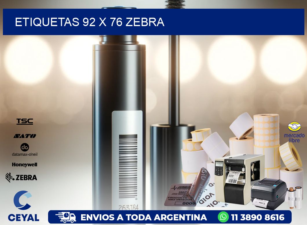 ETIQUETAS 92 x 76 ZEBRA