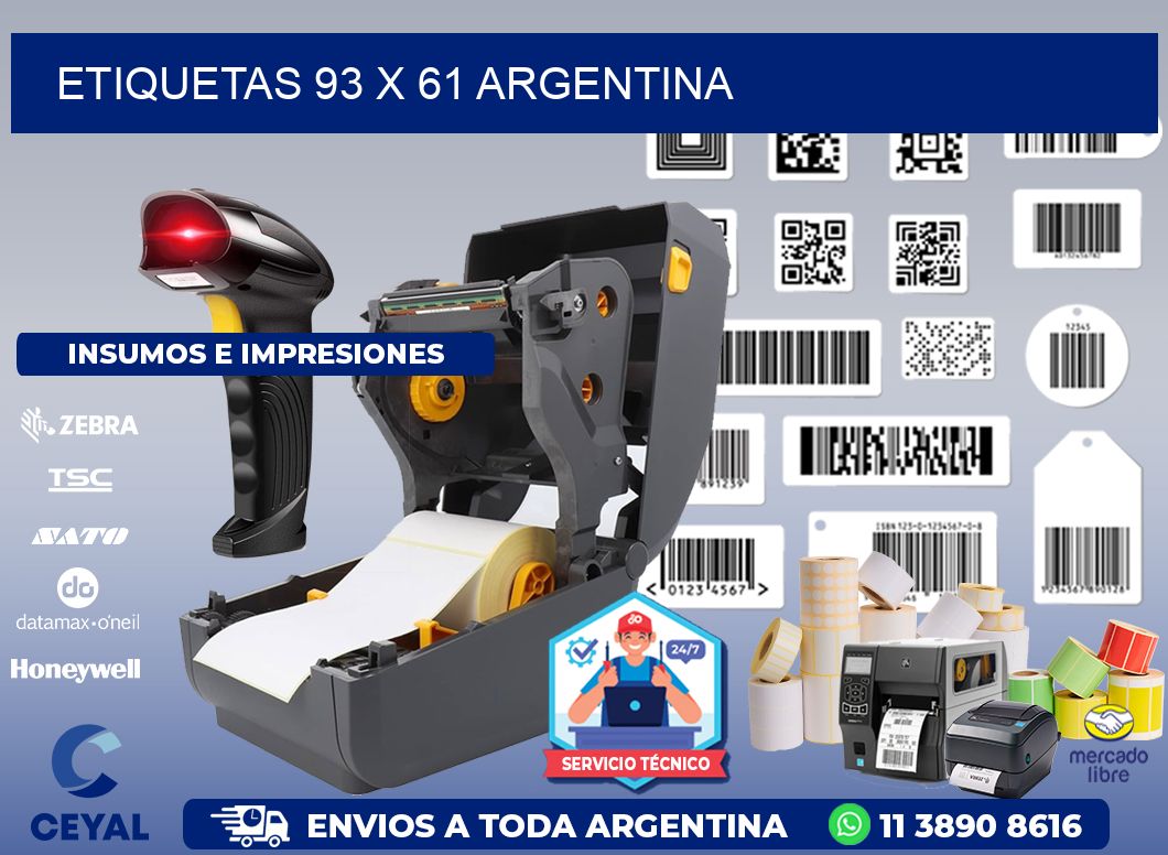 ETIQUETAS 93 x 61 ARGENTINA