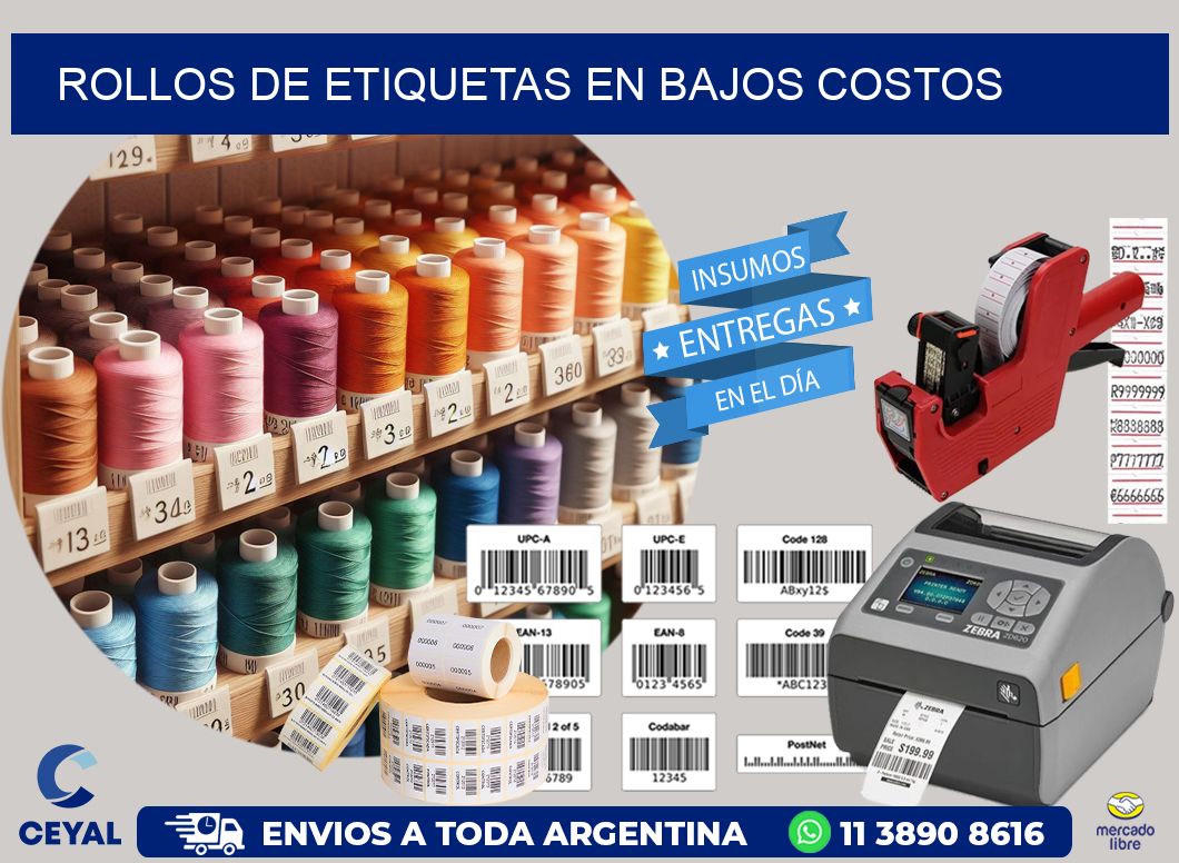 ROLLOS DE ETIQUETAS EN BAJOS COSTOS