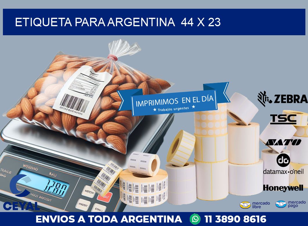 etiqueta para Argentina  44 x 23