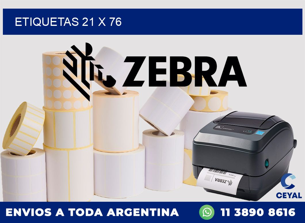 etiquetas 21 x 76