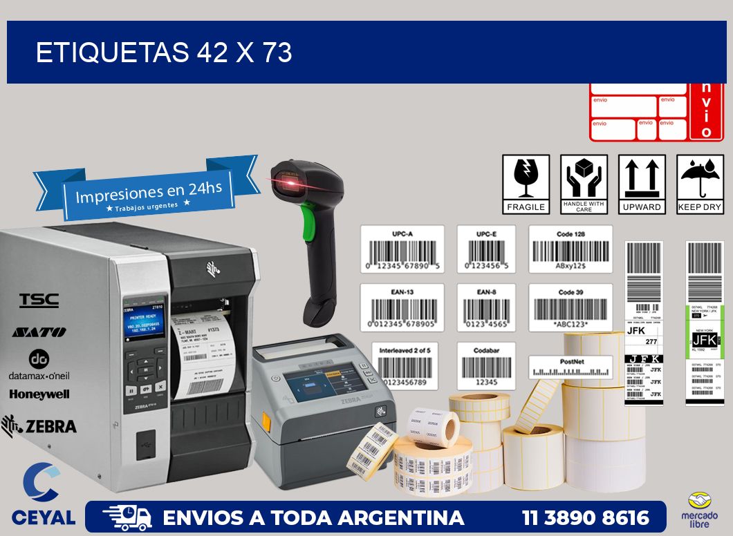 etiquetas 42 x 73
