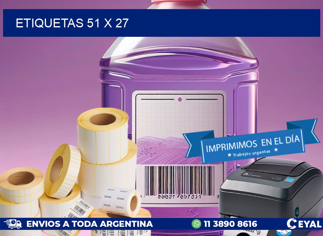 etiquetas 51 x 27