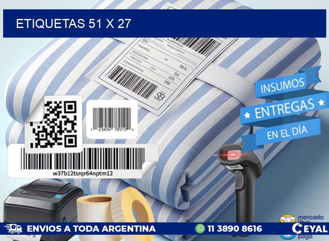etiquetas 51 x 27