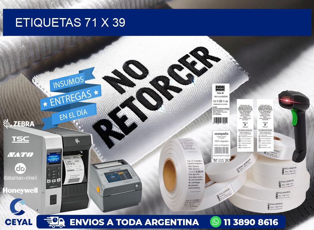 etiquetas 71 x 39