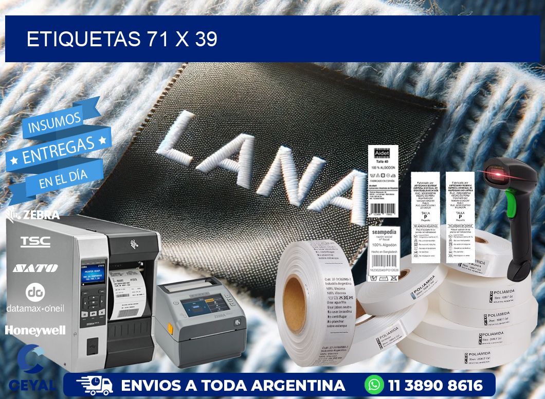 etiquetas 71 x 39