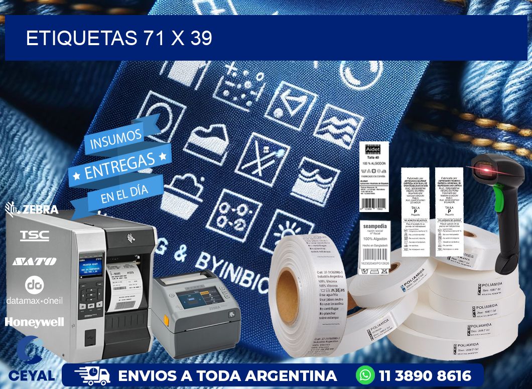etiquetas 71 x 39