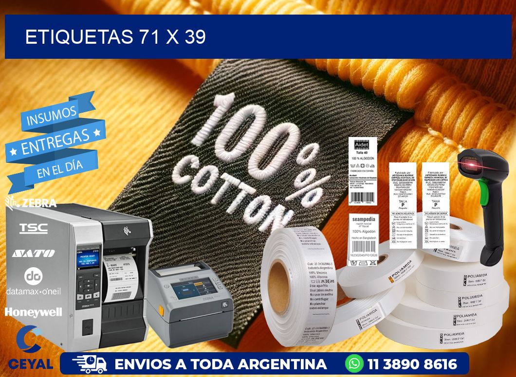 etiquetas 71 x 39