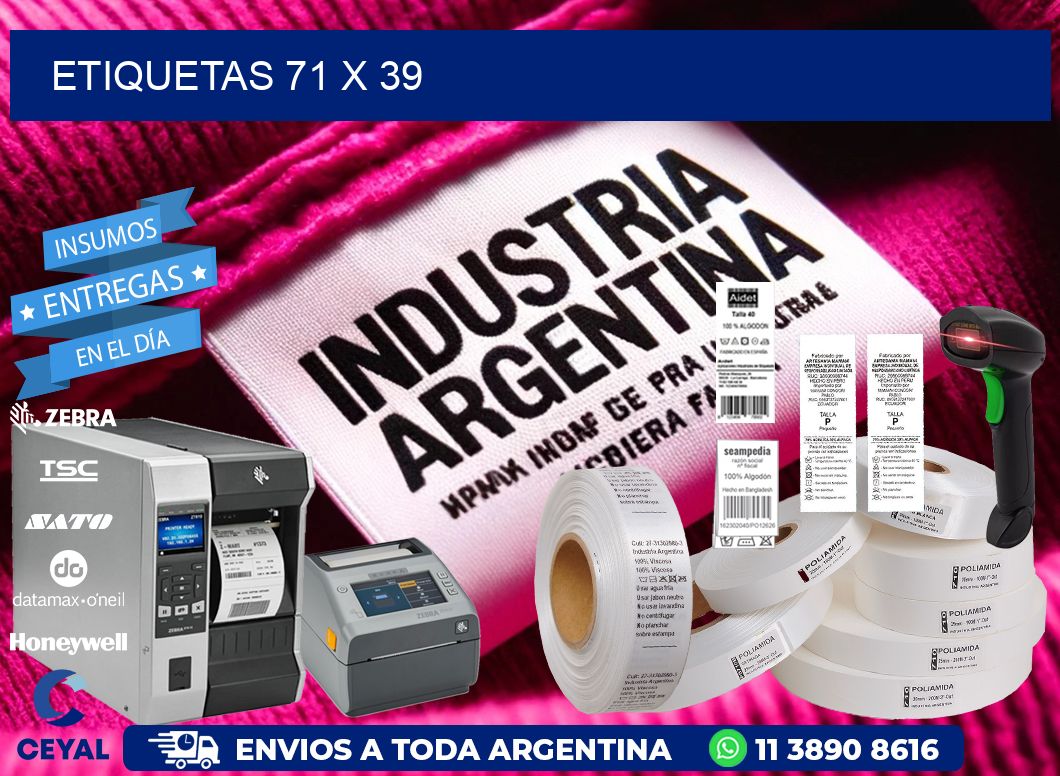 etiquetas 71 x 39