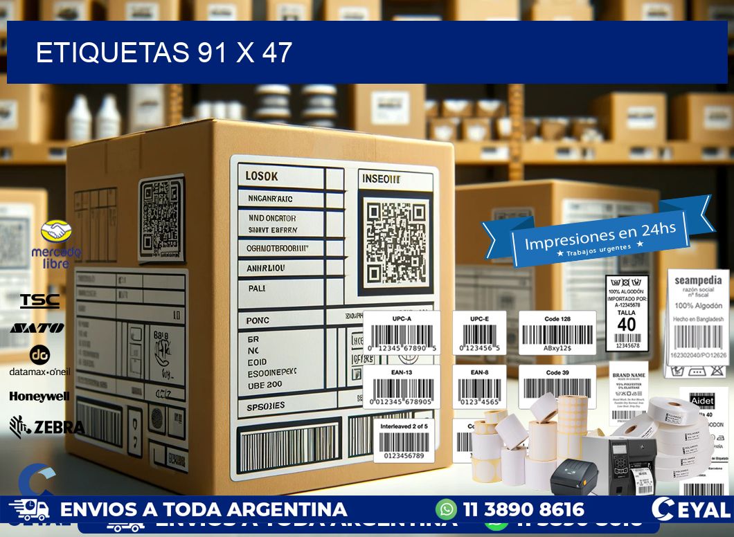 etiquetas 91 x 47