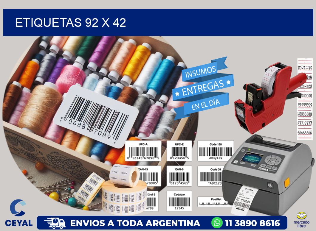 etiquetas 92 x 42