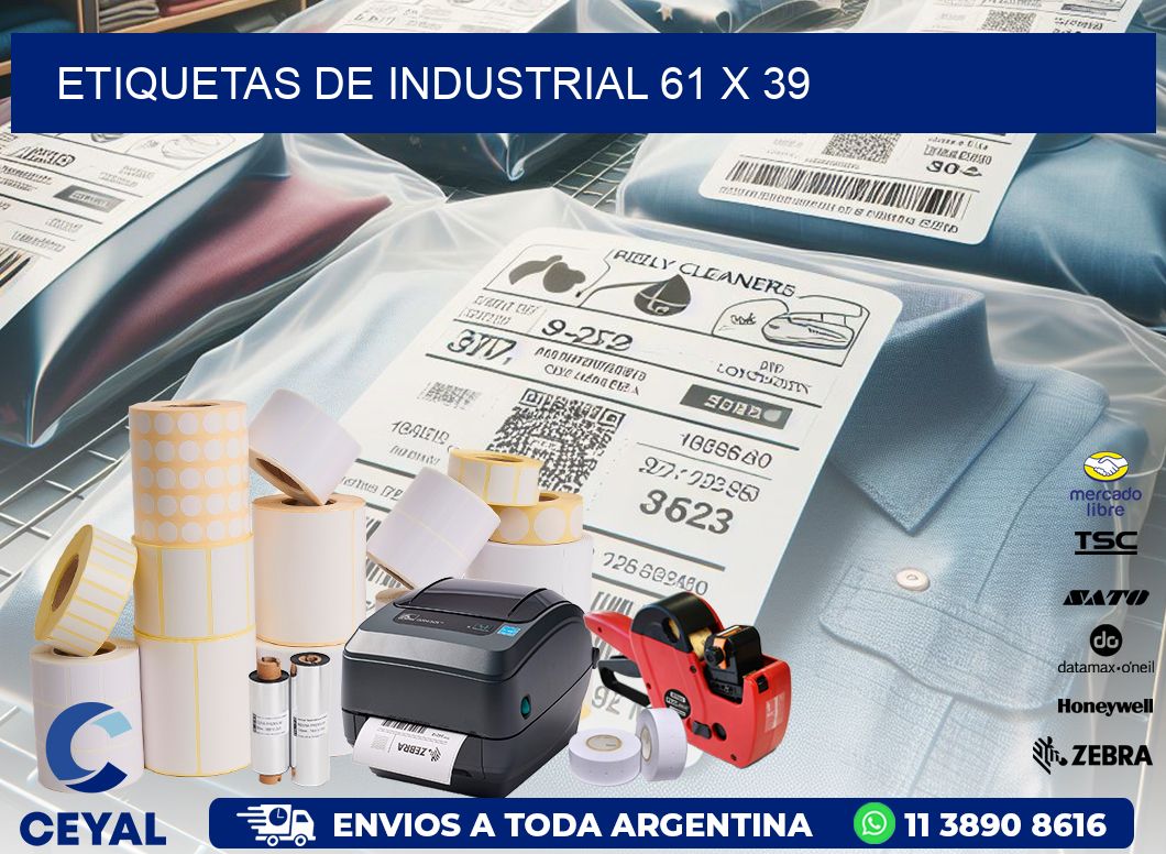 etiquetas de industrial 61 x 39