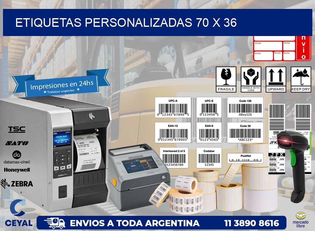 etiquetas personalizadas 70 x 36