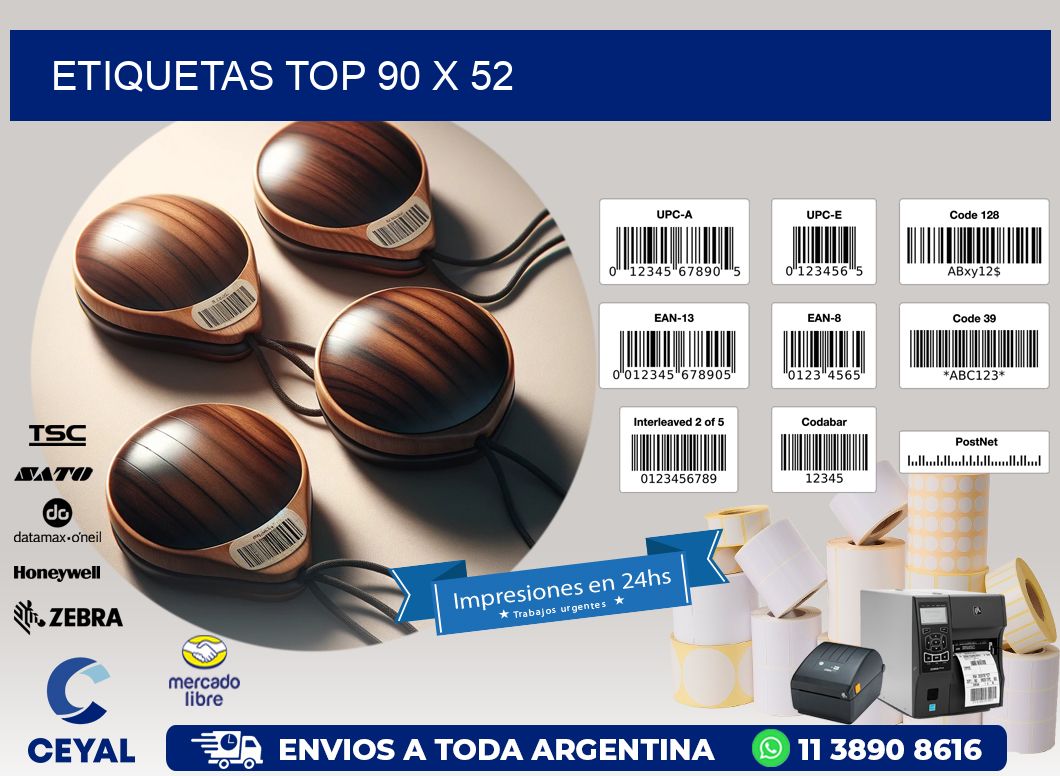 etiquetas top 90 x 52