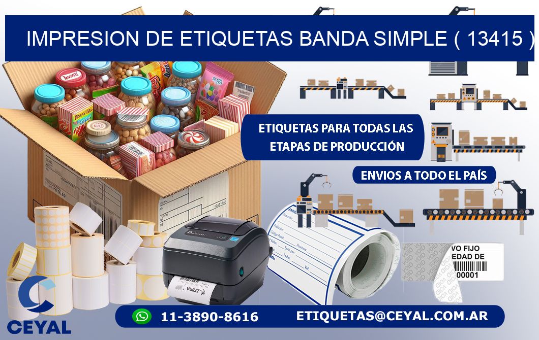 impresion de etiquetas banda simple ( 13415 )
