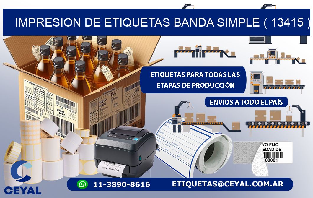 impresion de etiquetas banda simple ( 13415 )
