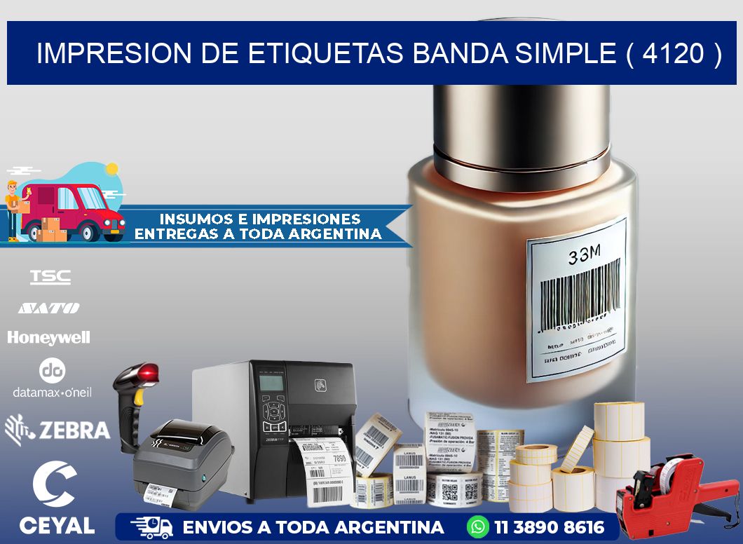 impresion de etiquetas banda simple ( 4120 )