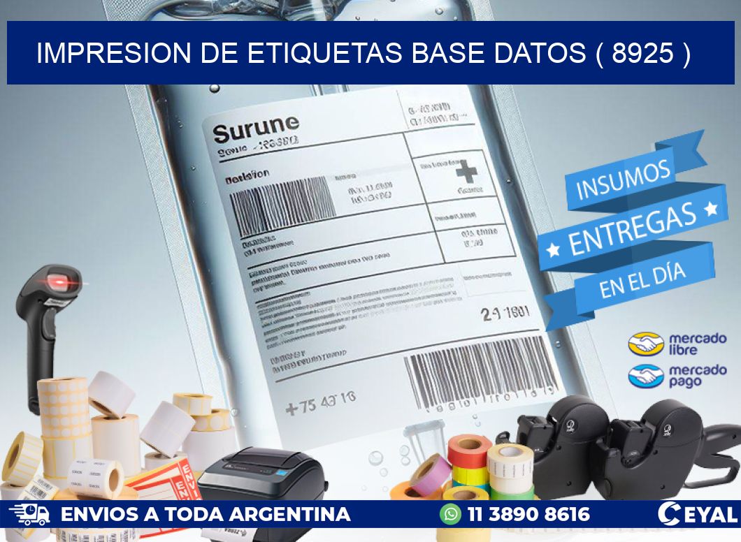 impresion de etiquetas base datos ( 8925 )