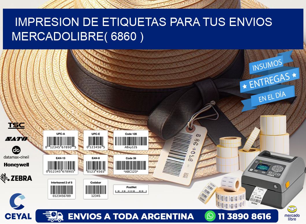 impresion de etiquetas para tus envios mercadolibre( 6860 )