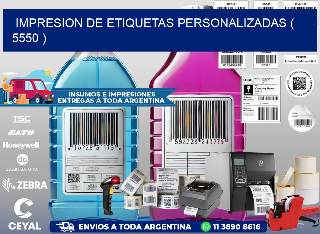 impresion de etiquetas personalizadas ( 5550 )