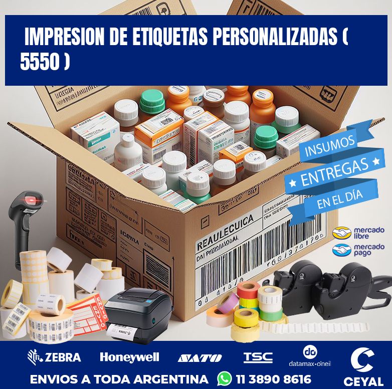 impresion de etiquetas personalizadas ( 5550 )