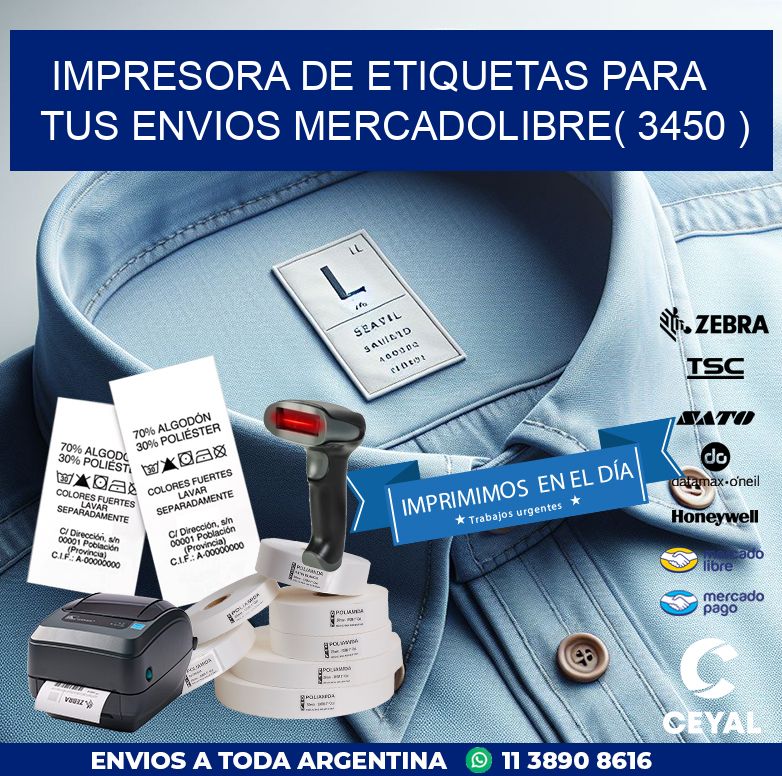 impresora de etiquetas para tus envios mercadolibre( 3450 )