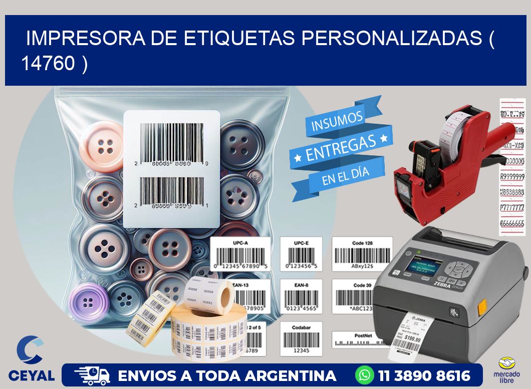 impresora de etiquetas personalizadas ( 14760 )