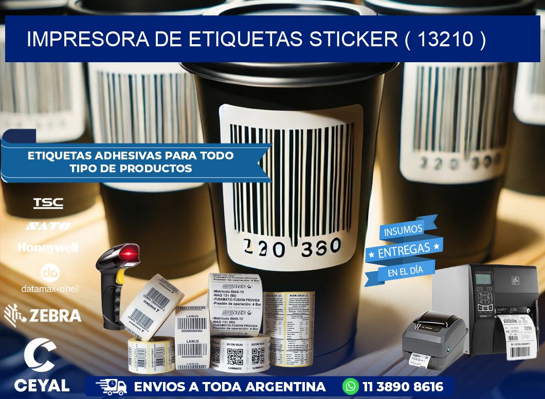 impresora de etiquetas sticker ( 13210 )