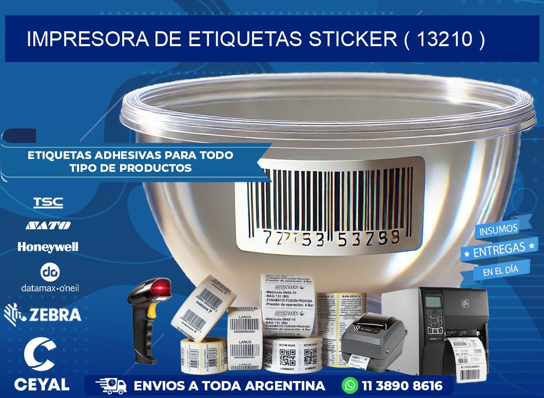 impresora de etiquetas sticker ( 13210 )