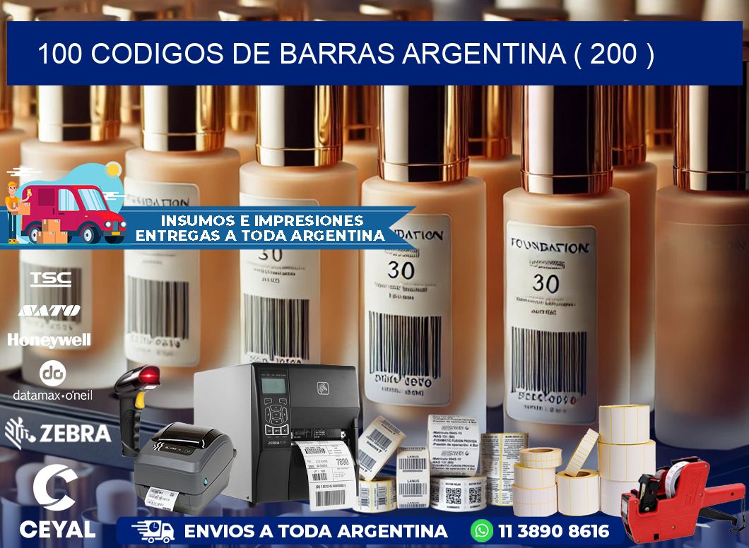 100 codigos de barras argentina ( 200 )