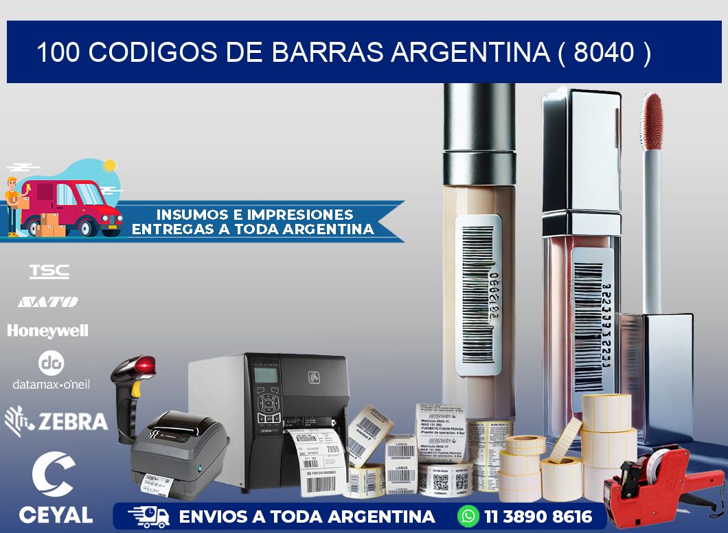 100 codigos de barras argentina ( 8040 )