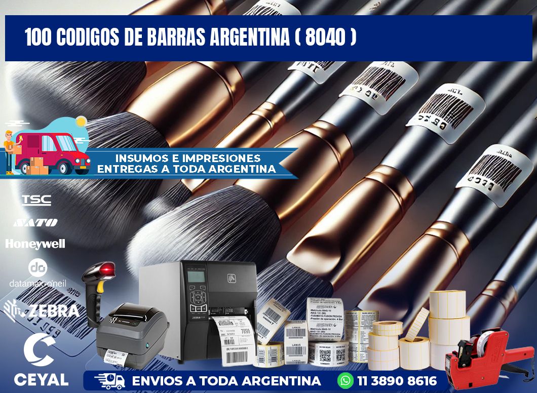 100 codigos de barras argentina ( 8040 )