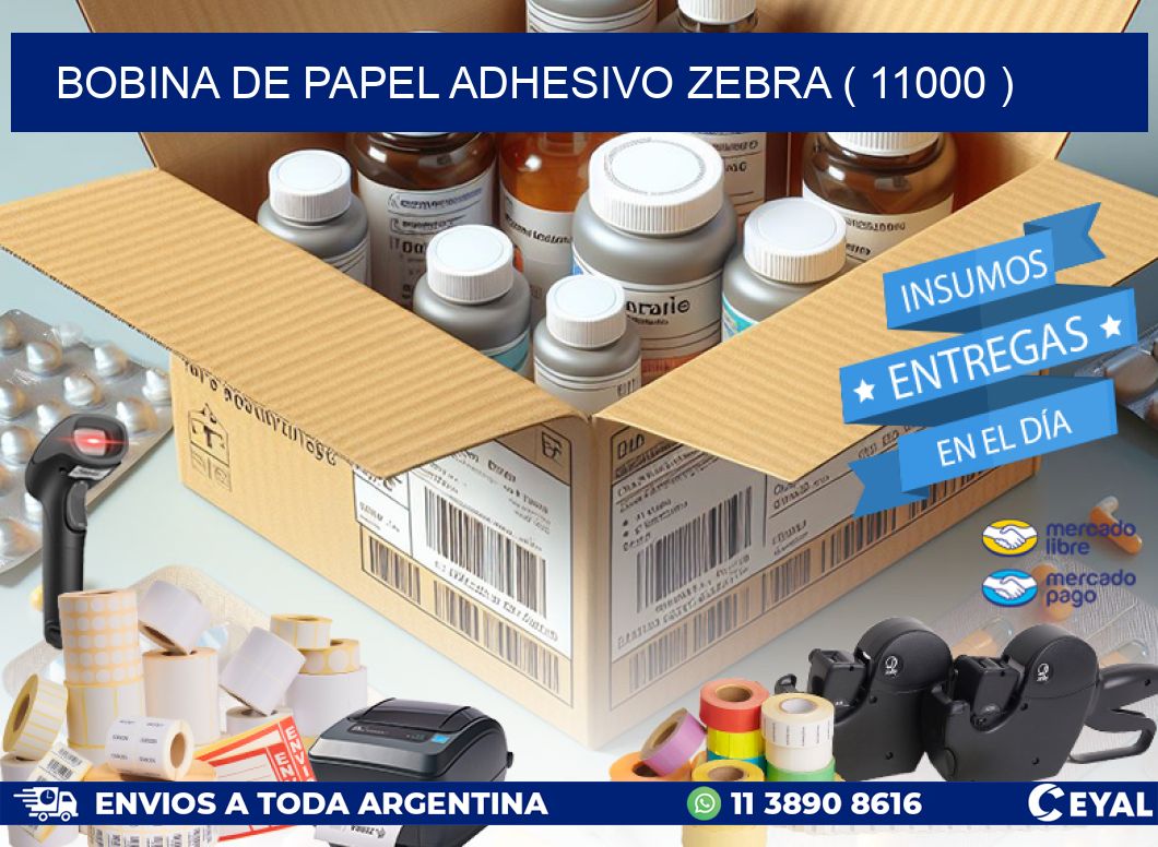 BOBINA DE PAPEL ADHESIVO ZEBRA ( 11000 )