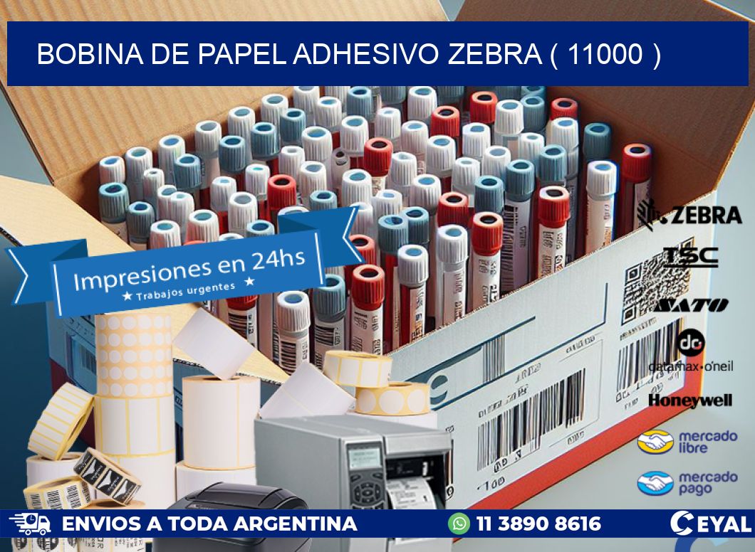 BOBINA DE PAPEL ADHESIVO ZEBRA ( 11000 )