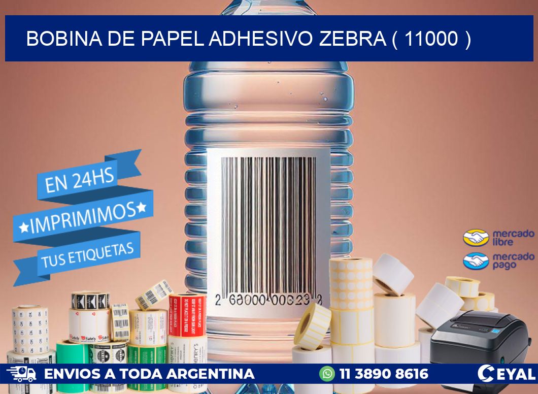 BOBINA DE PAPEL ADHESIVO ZEBRA ( 11000 )