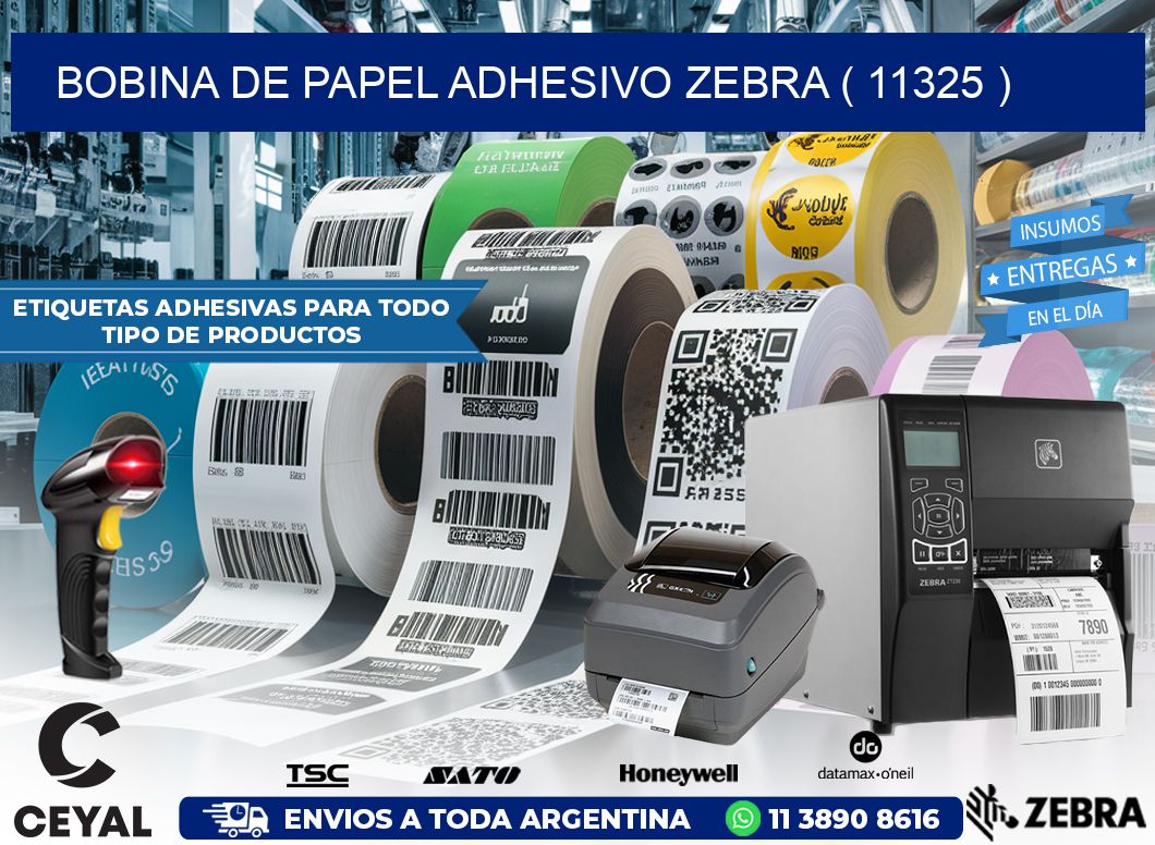 BOBINA DE PAPEL ADHESIVO ZEBRA ( 11325 )