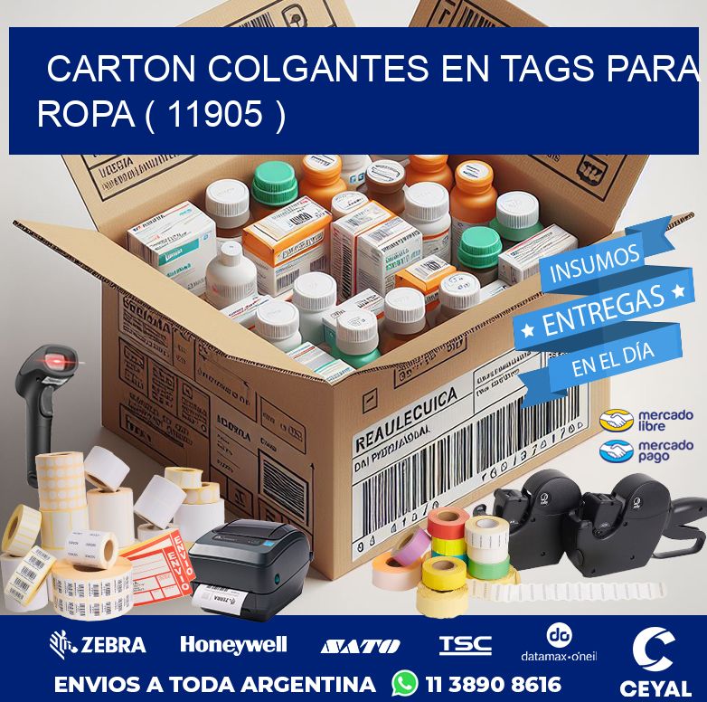 CARTON COLGANTES EN TAGS PARA ROPA ( 11905 )