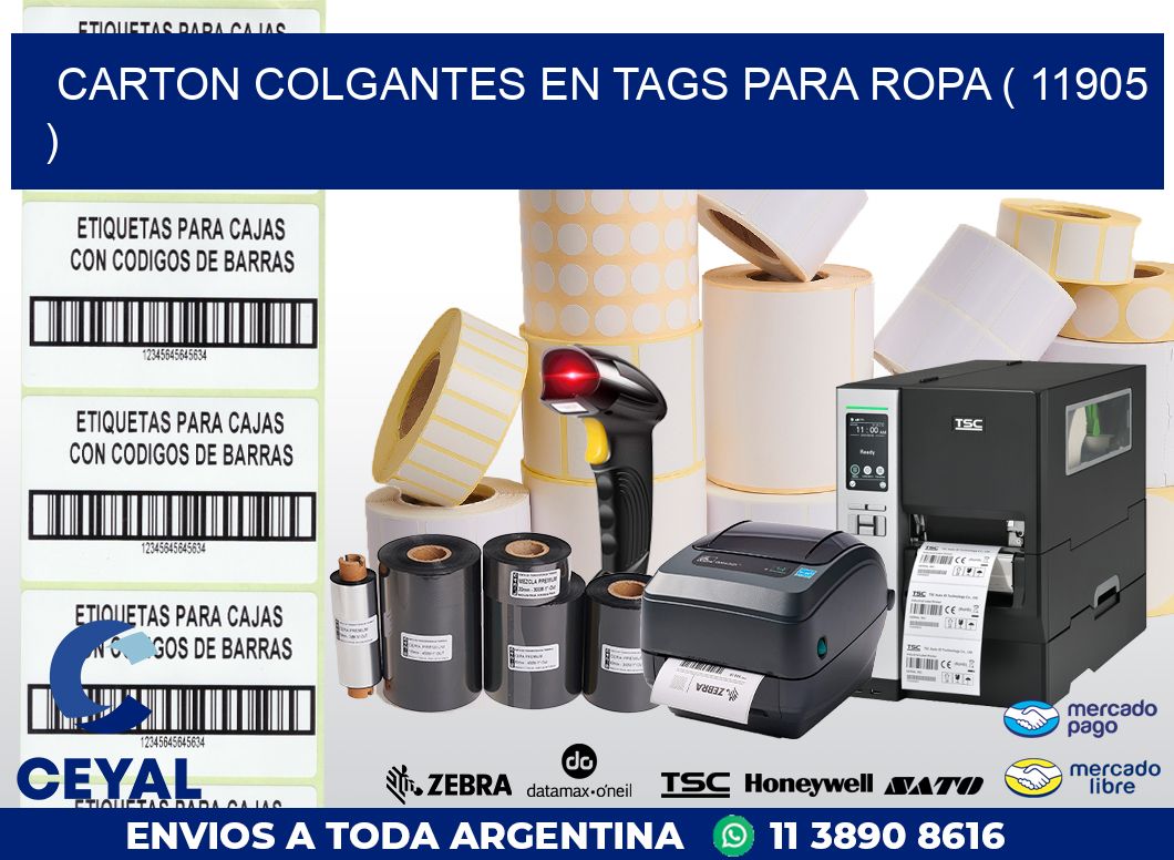 CARTON COLGANTES EN TAGS PARA ROPA ( 11905 )